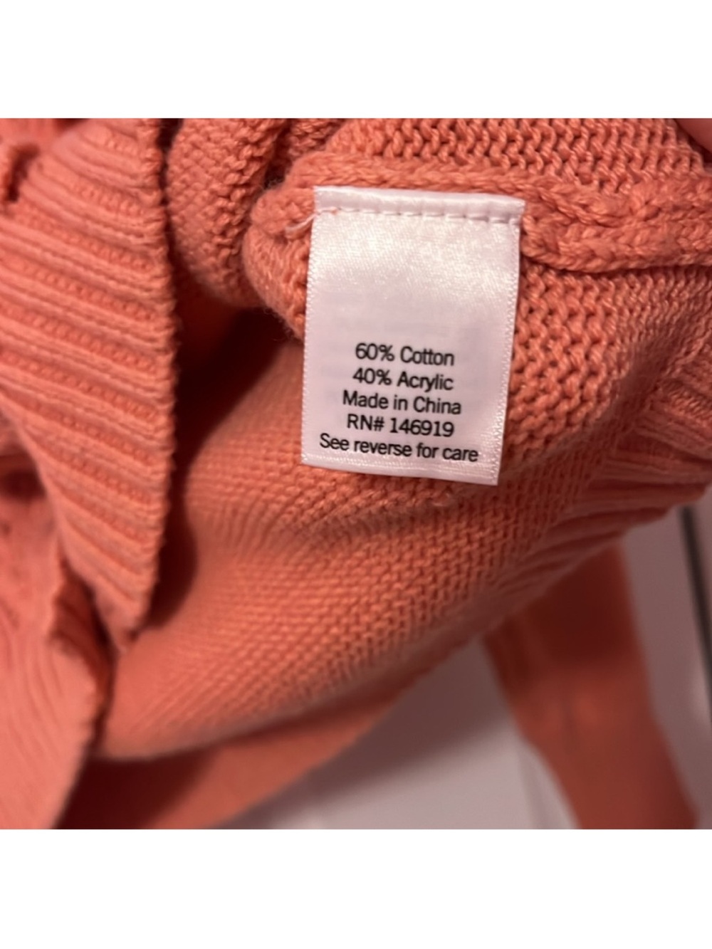 Ruffled V-Neck Button Cardigan - Coral - Picture 4 of 5